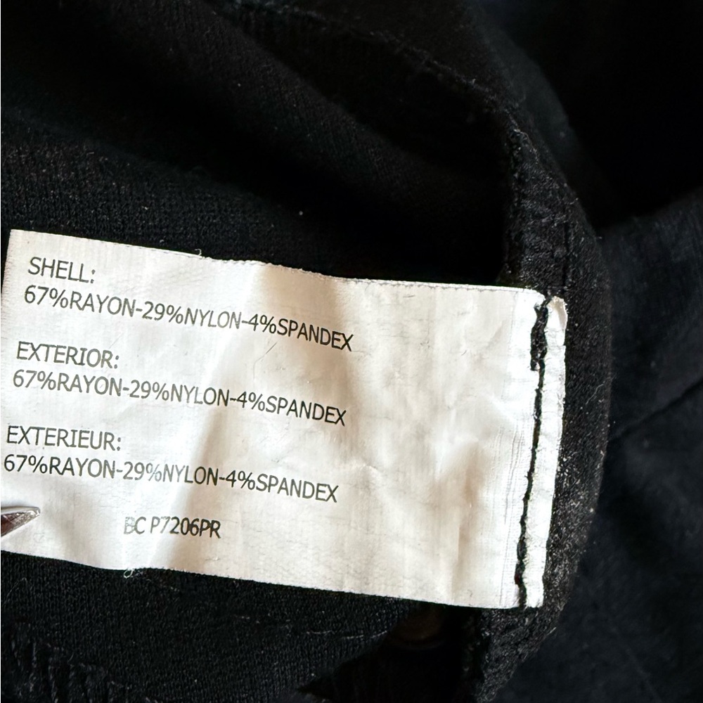 INSIGHT 26.5 Inch Waist Black Jacquard Print Pull On Slim Fit Size 4 Pants - Picture 12 of 13